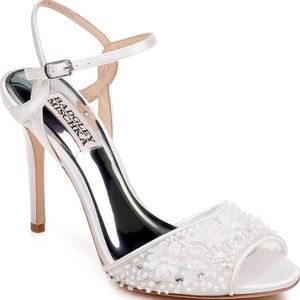 Badgley Mischka White Wedding Heels